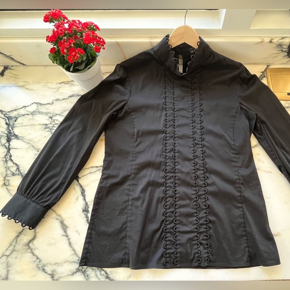 Theory Poplin Shirting With “Tux Ruffle” Detail - image 1